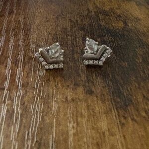 Pandora Silver and Clear Stone Earrings